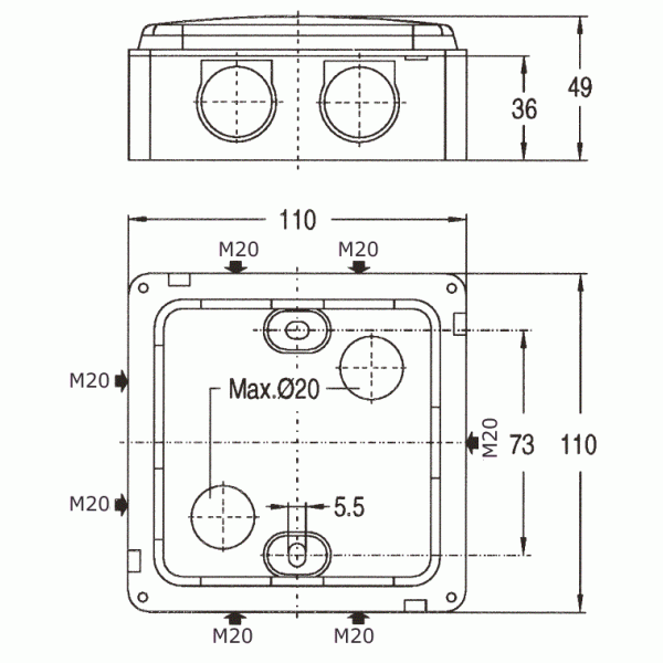 JB 110X110mm JB 110X110mm